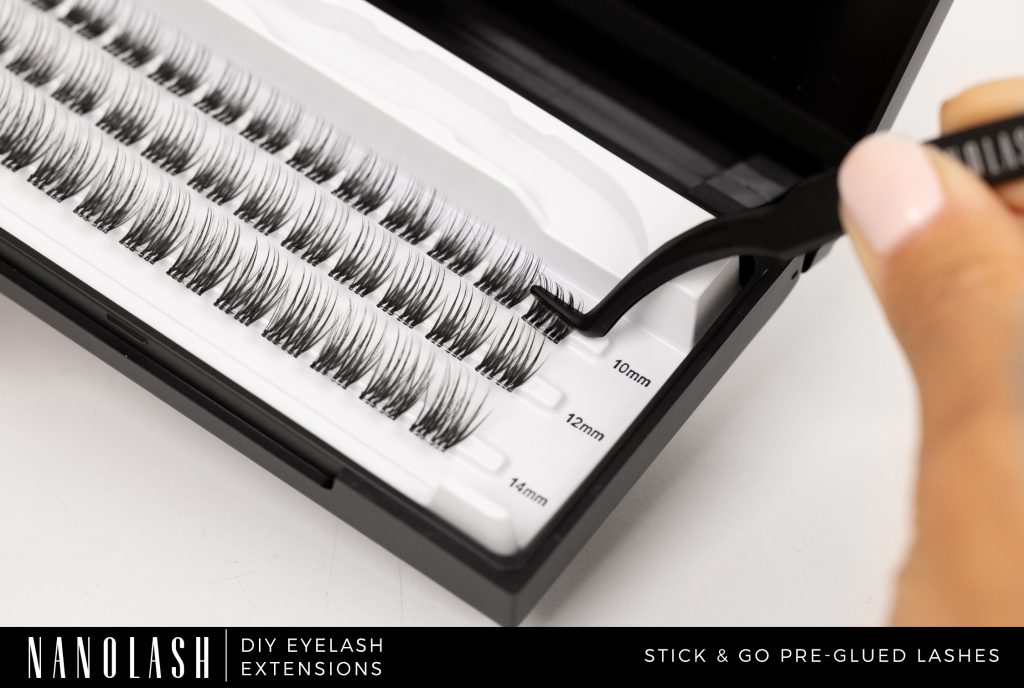 DIY predlepené mihalnice nanolash